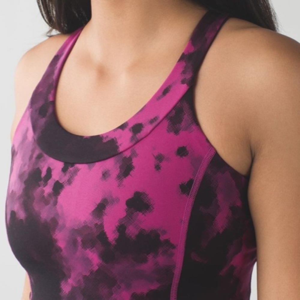 Lululemon Blooming Pixie Raspberry Black & Black … - image 2